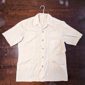 Vintage Guayabera Shirt - 1970s - Medium - 15"-15½"